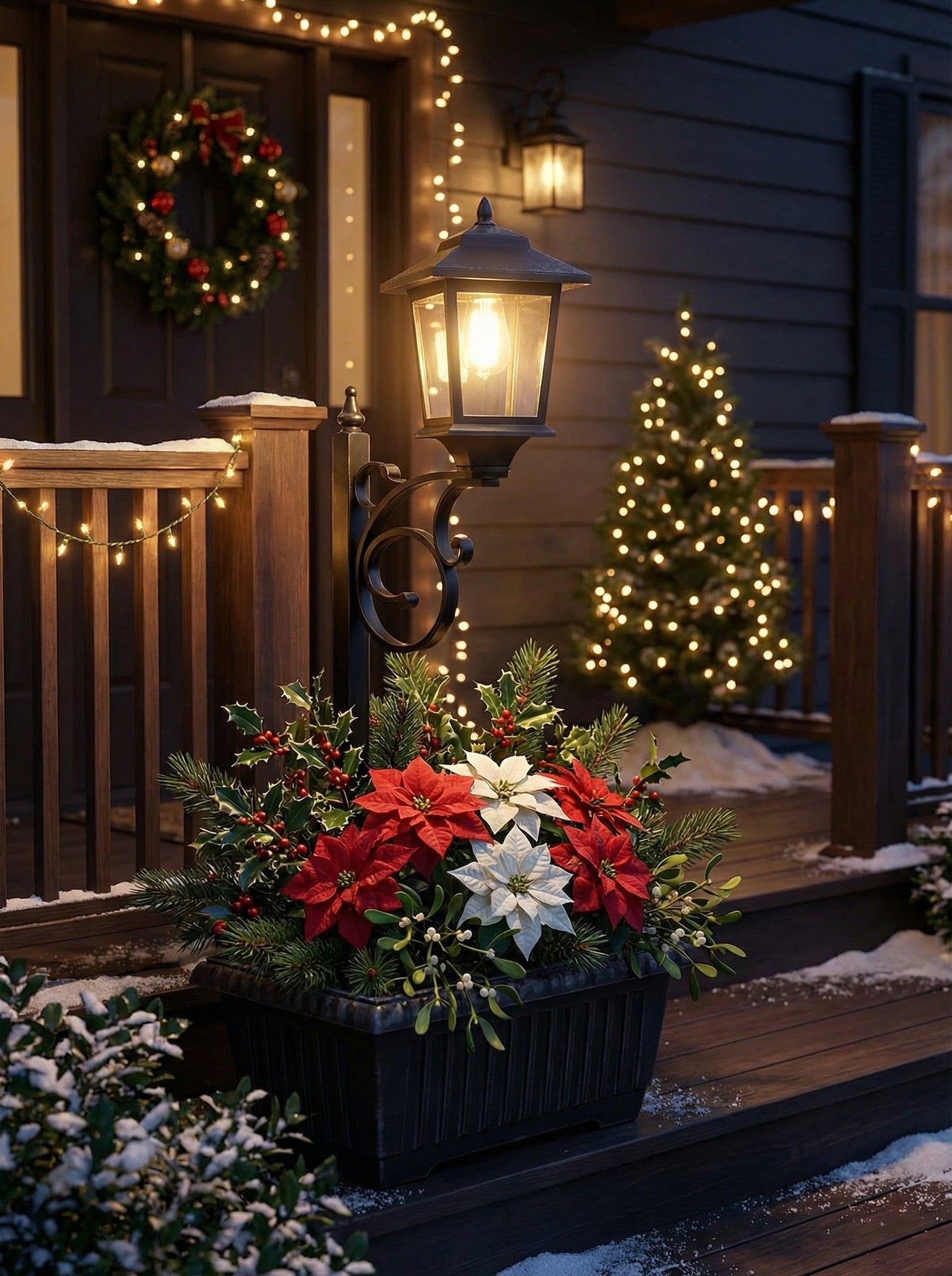 🏡 Solar Lamp Post with Flower Pot – 2-in-1 Outdoor Light