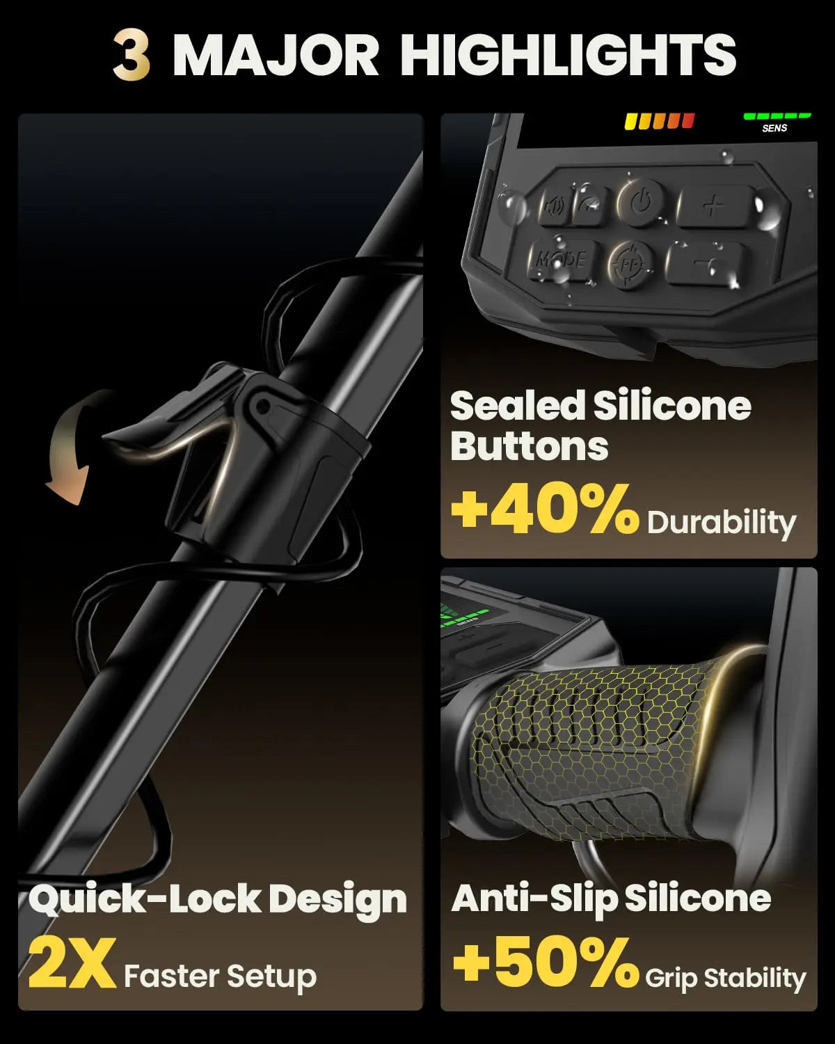 🔍 Professional Metal Detector – 10" Waterproof Coil, Color LCD