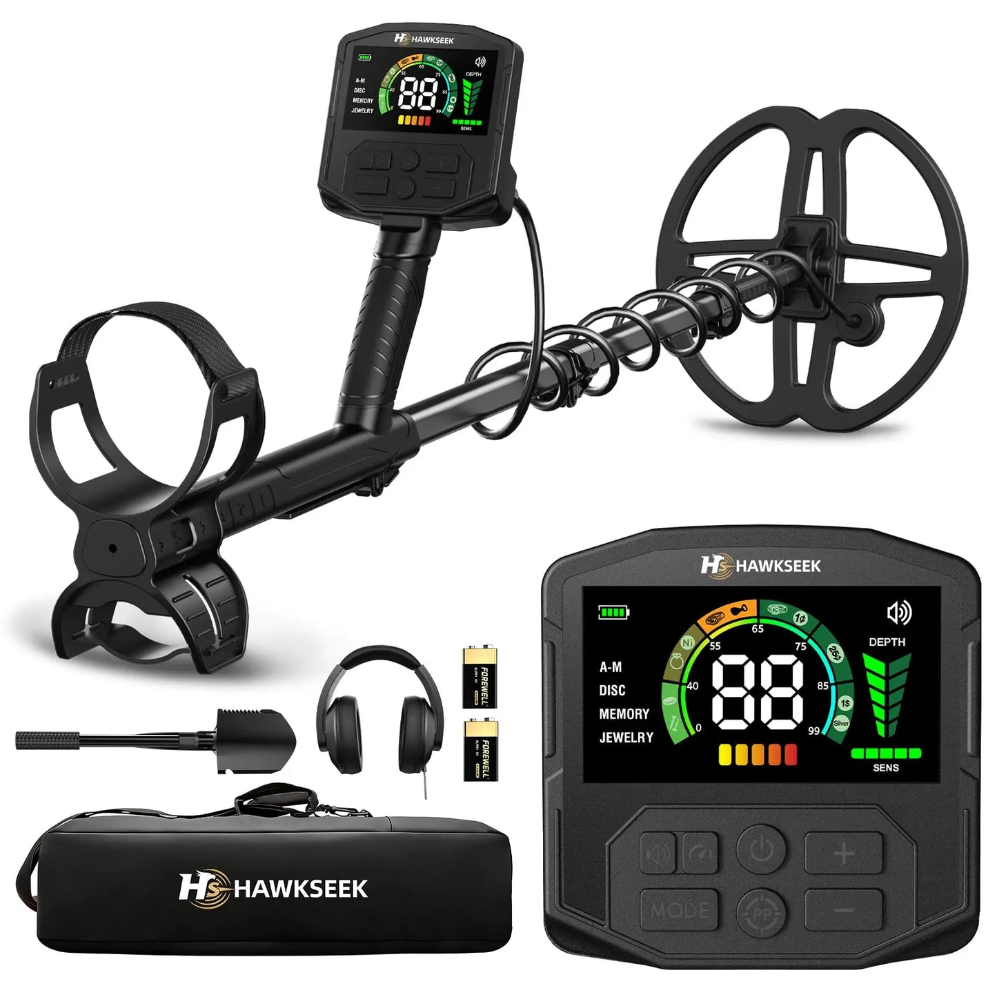 🔍 Professional Metal Detector – 10" Waterproof Coil, Color LCD